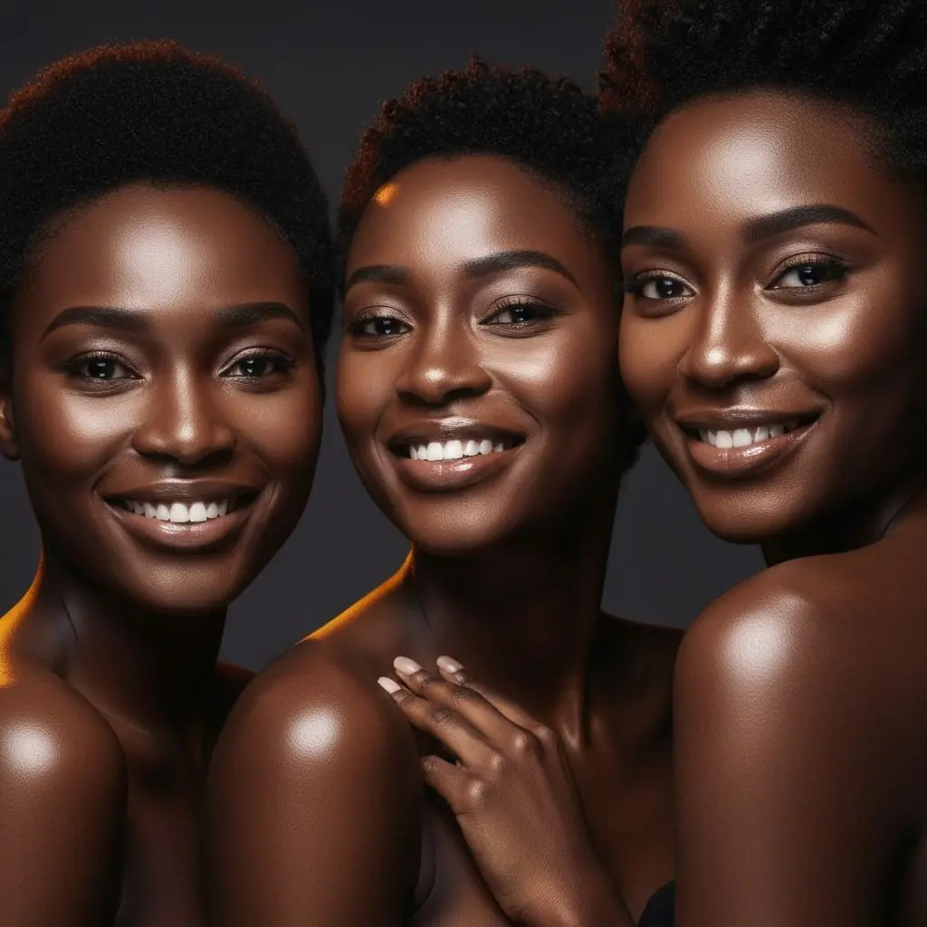 Smiling women with healthy, radiant skin
